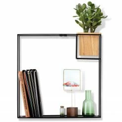 Umbra Wandregal Cubist I - Metall / Buche massiv - Schwarz / Buche 21 Umbra Wandregal Cubist I - Metall / Buche massiv - Schwarz / Buche -WOHNZIMMERMÖBEL Verkäufe 1000235476 201214 15131500286 DETAILS P000000001000235476