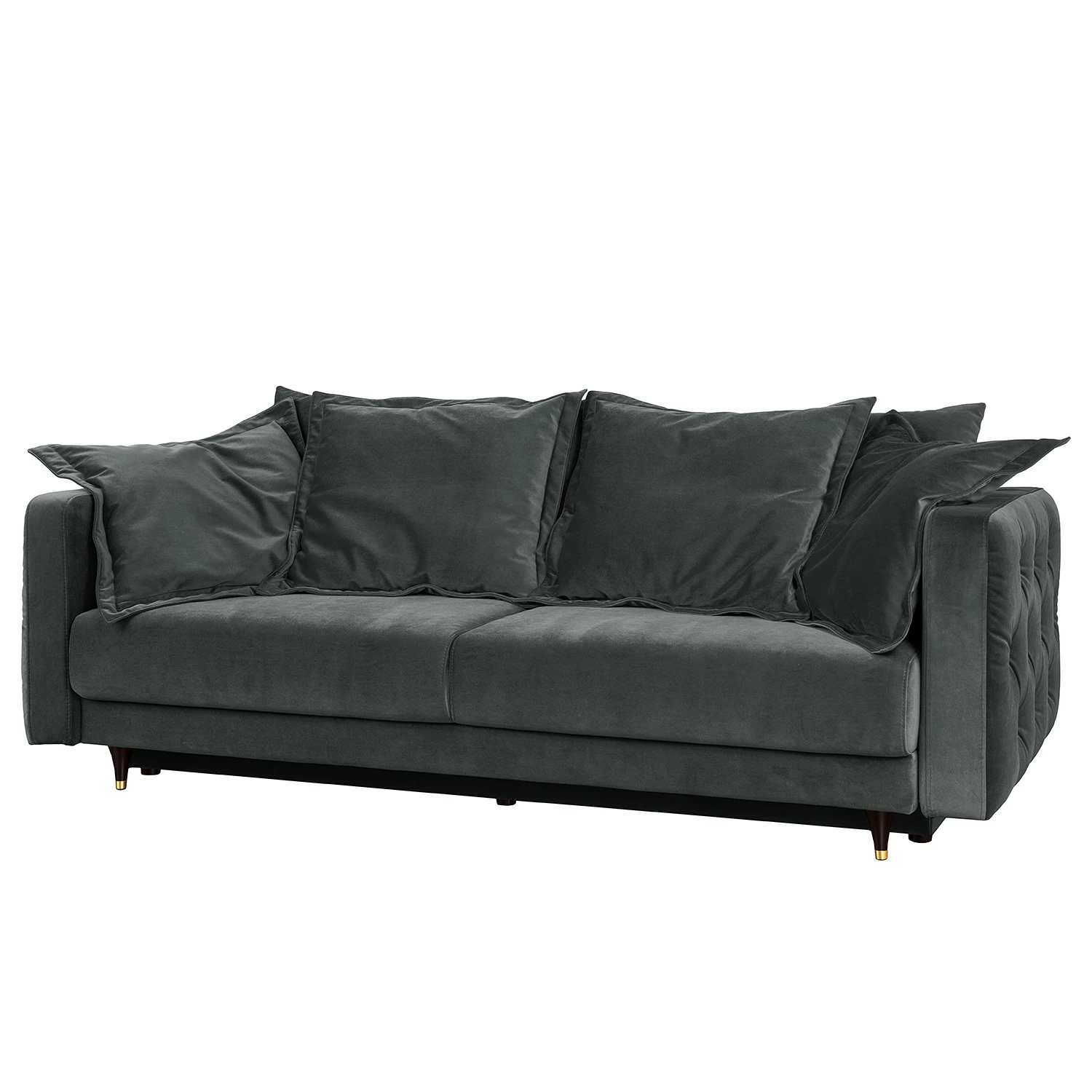 Jack & Alice Big Sofa Cape Vincent - Samt - Samt Vaia: Dunkelgrau 1 Jack & Alice Big Sofa Cape Vincent - Samt - Samt Vaia: Dunkelgrau