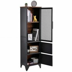 Red Living Regal Thenon - Schwarz / Braun -WOHNZIMMERMÖBEL Verkäufe 1000235693 201210 06233200197 DETAILS P000000001000235693