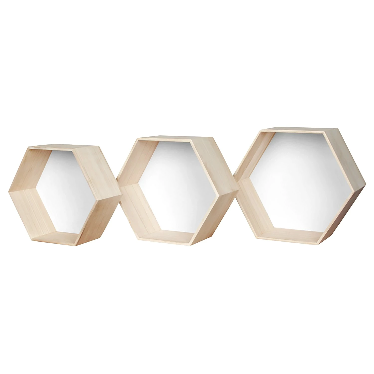 Naturoo Wandregal Cusset I (3er-Set) - Paulownia massiv - Paulownia / Weiß 1 Naturoo Wandregal Cusset I (3er-Set) - Paulownia massiv - Paulownia / Weiß