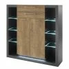 Red Living Highboard Talence - Kastanie Dekor / Grau