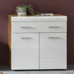 Loftscape Kommode Liffre - Hochglanz Weiß / Eiche Artisan Dekor -WOHNZIMMERMÖBEL Verkäufe 1000237336 201230 13112400008 MOOD DETAILS P000000001000237336 mood