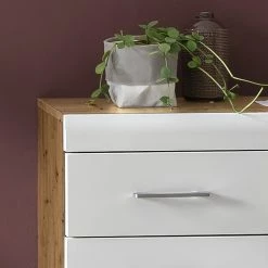 Loftscape Kommode Liffre - Hochglanz Weiß / Eiche Artisan Dekor -WOHNZIMMERMÖBEL Verkäufe 1000237336 201230 13112900009 DETAILS P000000001000237336