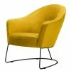 Loftscape Sessel Grape - Samt Houki: Senfgelb - Schwarz