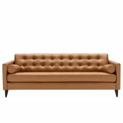 Studio Copenhagen Sofa Powder (3-Sitzer) - Echtleder Seija: Hellbraun - Schwarz