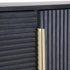 Red Living Highboard Soyons - Akazie massiv / Metall - Schwarz / Gold -WOHNZIMMERMÖBEL Verkäufe 1000239491 210108 13361900027 DETAILS P000000001000239491