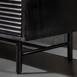 Red Living Highboard Soyons - Akazie massiv / Metall - Schwarz / Gold -WOHNZIMMERMÖBEL Verkäufe 1000239491 210608 06102500007 DETAILS P000000001000239491