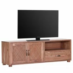 Naturoo TV-Lowboard Valenton I - Akazie massiv / Rattan