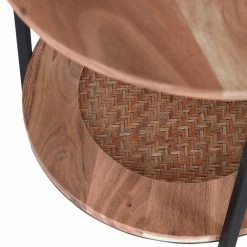 Naturoo Beistelltisch Valenton (2er-Set) - Akazie massiv / Rattan -WOHNZIMMERMÖBEL Verkäufe 1000239503 210108 13373200065 DETAILS P000000001000239503