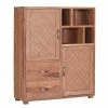 Naturoo Highboard Valenton - Akazie massiv / Rattan
