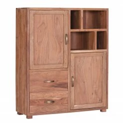 Naturoo Highboard Valenton - Akazie massiv / Rattan -WOHNZIMMERMÖBEL Verkäufe 1000239504 210108 13374400071 DETAILS P000000001000239504