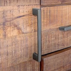 Red Living Sideboard Thiery - Mango massiv / Metall - Mango Braun / Anthrazit -WOHNZIMMERMÖBEL Verkäufe 1000239508 210108 13381500085 DETAILS P000000001000239508