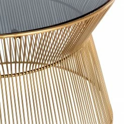 Red Living Couchtisch Payzac I - Glas / Metall - Grau / Gold -WOHNZIMMERMÖBEL Verkäufe 1000239509 210108 13382200090 DETAILS P000000001000239509