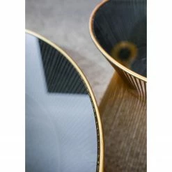 Red Living Couchtisch Payzac I - Glas / Metall - Grau / Gold -WOHNZIMMERMÖBEL Verkäufe 1000239509 210108 13382700093 DETAILS P000000001000239509