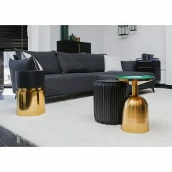 Red Living Beistelltisch Payzac II - Metall - Schwarz / Gold -WOHNZIMMERMÖBEL Verkäufe 1000239511 210108 13384900103 MOOD DETAILS P000000001000239511 mood