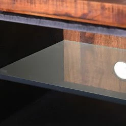 Red Living TV-Lowboard Thiery - Mango massiv / Metall - Mango Braun / Anthrazit -WOHNZIMMERMÖBEL Verkäufe 1000239519 210108 13394100131 DETAILS P000000001000239519