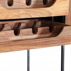 Red Living Barschrank Viessoix - Teak massiv & Akazie massiv / Eisen - Teak / Anthrazit -WOHNZIMMERMÖBEL Verkäufe 1000240176 210115 08042700031 DETAILS P000000001000240176