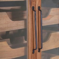 Red Living Barschrank Viessoix - Teak massiv & Akazie massiv / Eisen - Teak / Anthrazit -WOHNZIMMERMÖBEL Verkäufe 1000240176 210115 08042800032 DETAILS P000000001000240176