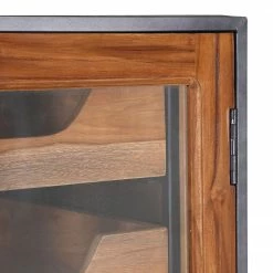 Red Living Barschrank Viessoix - Teak massiv & Akazie massiv / Eisen - Teak / Anthrazit -WOHNZIMMERMÖBEL Verkäufe 1000240176 210115 08043200034 DETAILS P000000001000240176