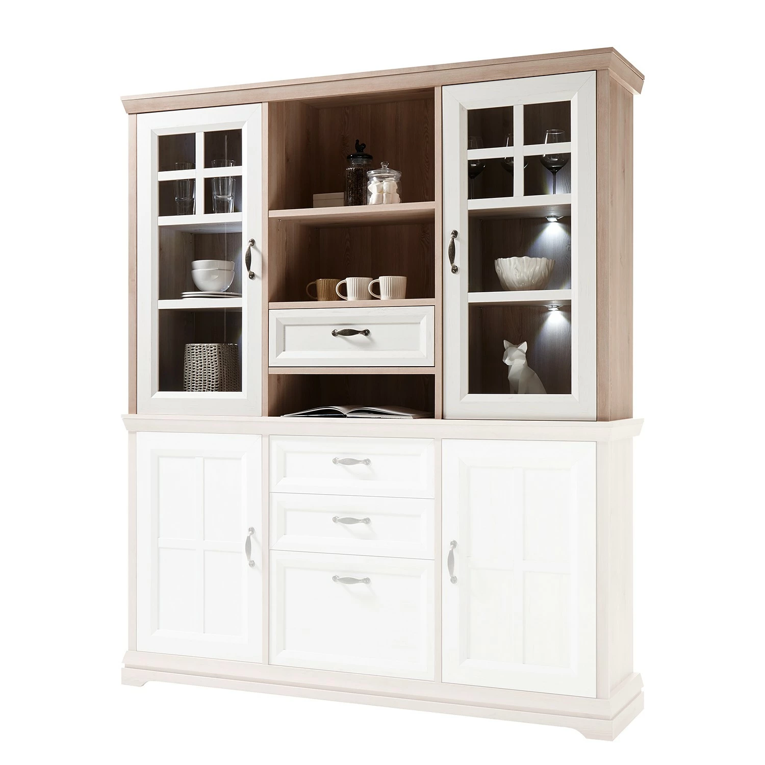 Ridgevalley Aufsatz Avene - Weiß / Pinie Dekor 1 Ridgevalley Aufsatz Avene - Weiß / Pinie Dekor