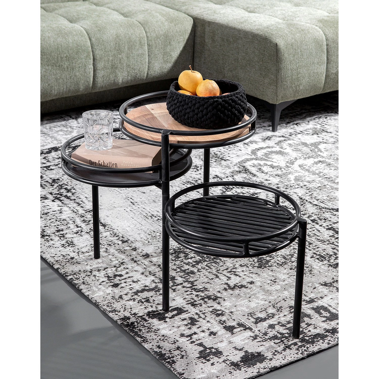 Red Living Beistelltisch Fenay III - Akazie massiv / Metall - Akazie / Schwarz 3 Red Living Beistelltisch Fenay III - Akazie massiv / Metall - Akazie / Schwarz – Bild 3