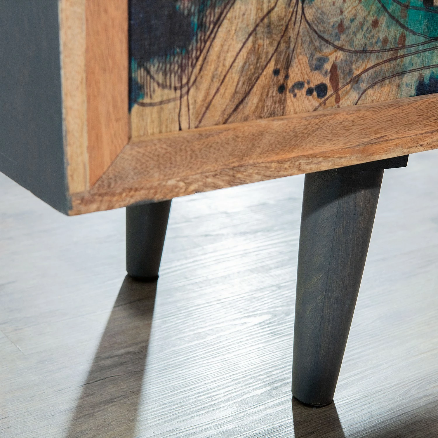 Naturoo Sideboard Valbelle - Mango massiv - Mango / Grau 4 Naturoo Sideboard Valbelle - Mango massiv - Mango / Grau – Bild 4