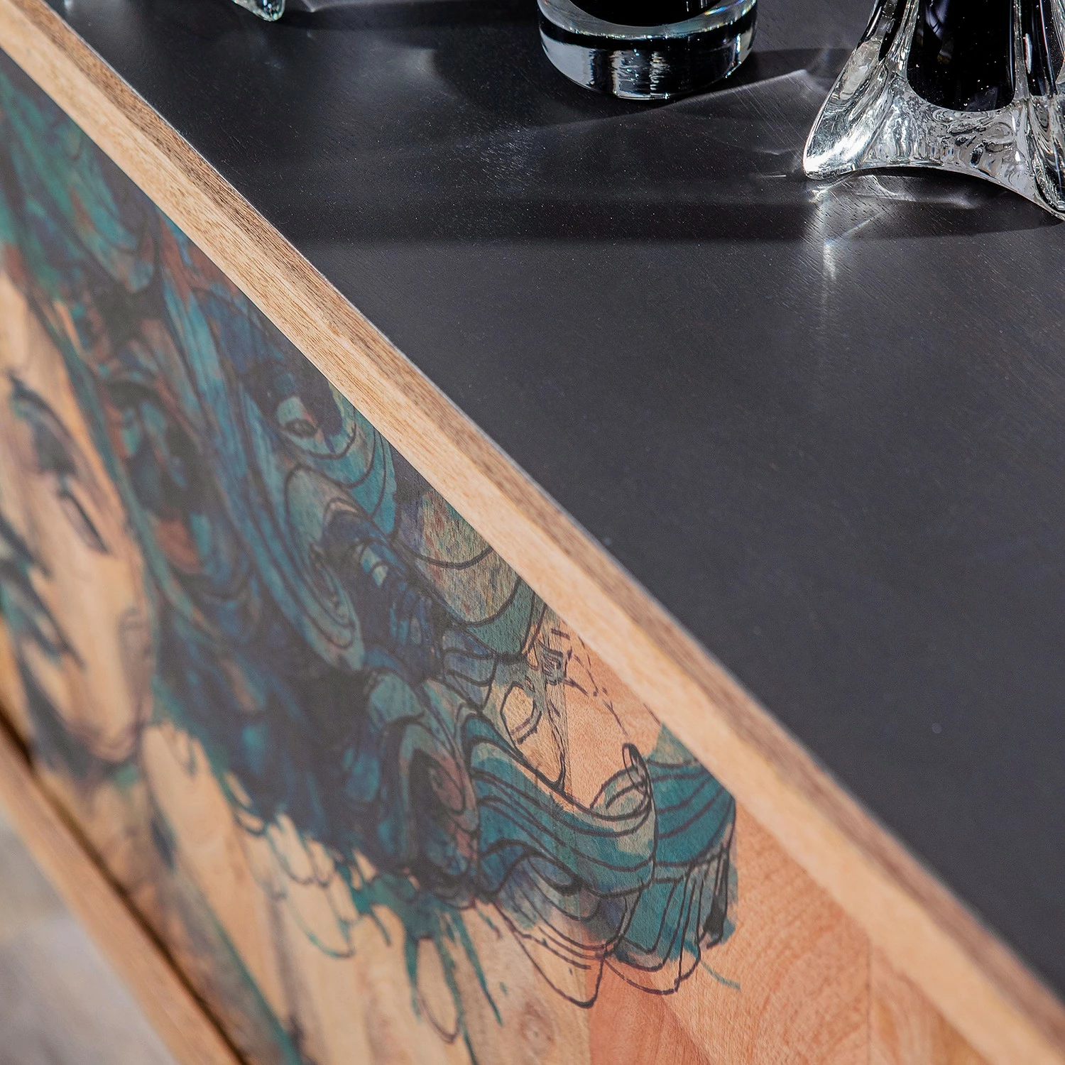 Naturoo Sideboard Valbelle - Mango massiv - Mango / Grau 7 Naturoo Sideboard Valbelle - Mango massiv - Mango / Grau – Bild 7