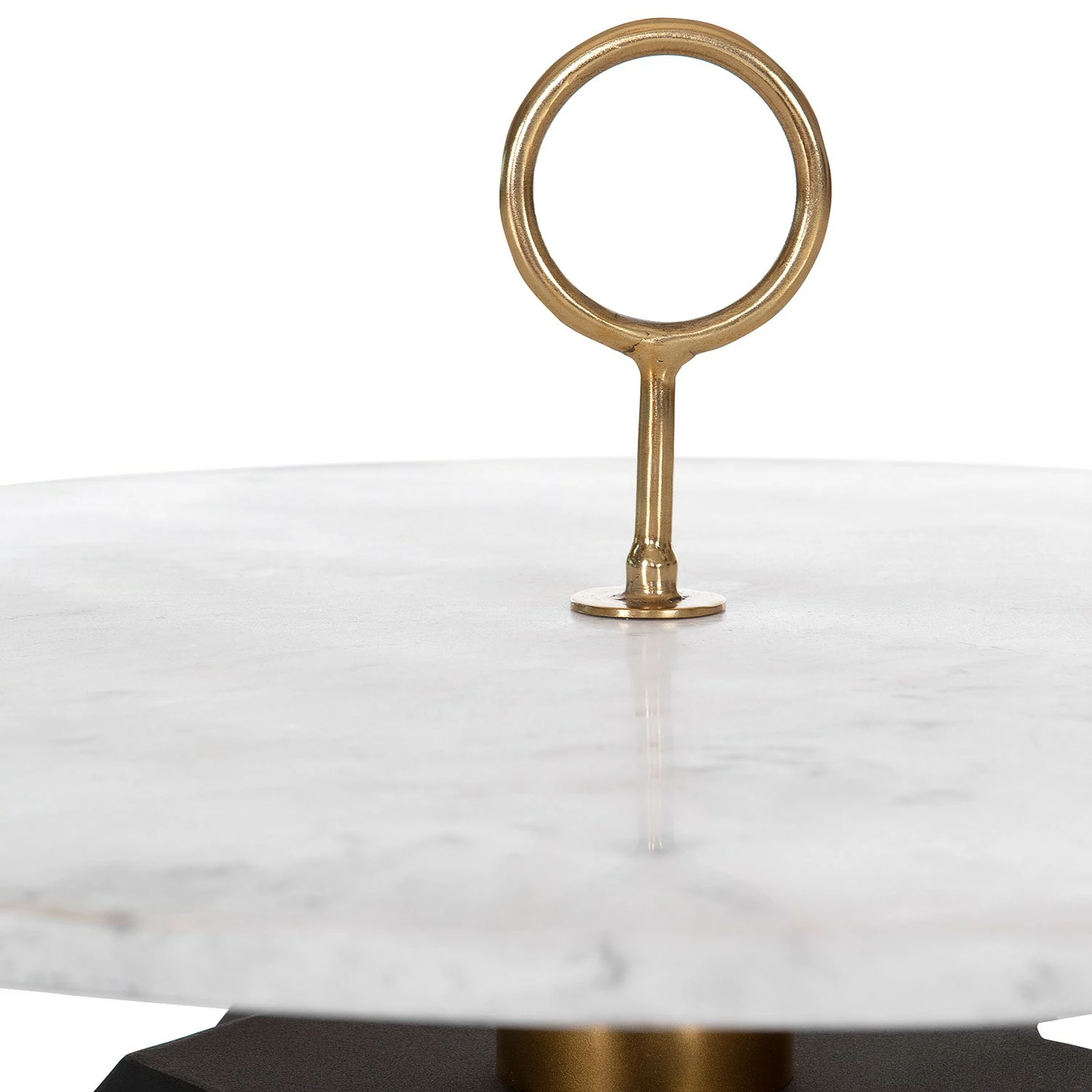 Red Living Beistelltisch Carling II - Marmor / Metall - Marmor Weiß / Schwarz 4 Red Living Beistelltisch Carling II - Marmor / Metall - Marmor Weiß / Schwarz – Bild 4