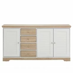 Ridgevalley Sideboard Rebais I - Weiß / Beige -WOHNZIMMERMÖBEL Verkäufe 1000241496 210113 13502300027 DETAILS P000000001000241496