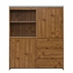 Red Living Highboard Routot - Braun / Beton Dekor -WOHNZIMMERMÖBEL Verkäufe 1000241501 210113 13505000051 DETAILS P000000001000241501