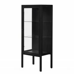 Loftscape Highboard Aregno - Glas / Metall - Schwarz - Breite: 55 cm