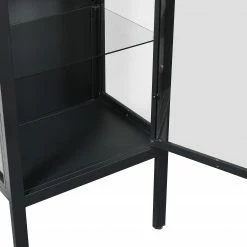 Loftscape Highboard Aregno - Glas / Metall - Schwarz - Breite: 55 cm -WOHNZIMMERMÖBEL Verkäufe 1000241507 210113 13511700076 DETAILS P000000001000241507
