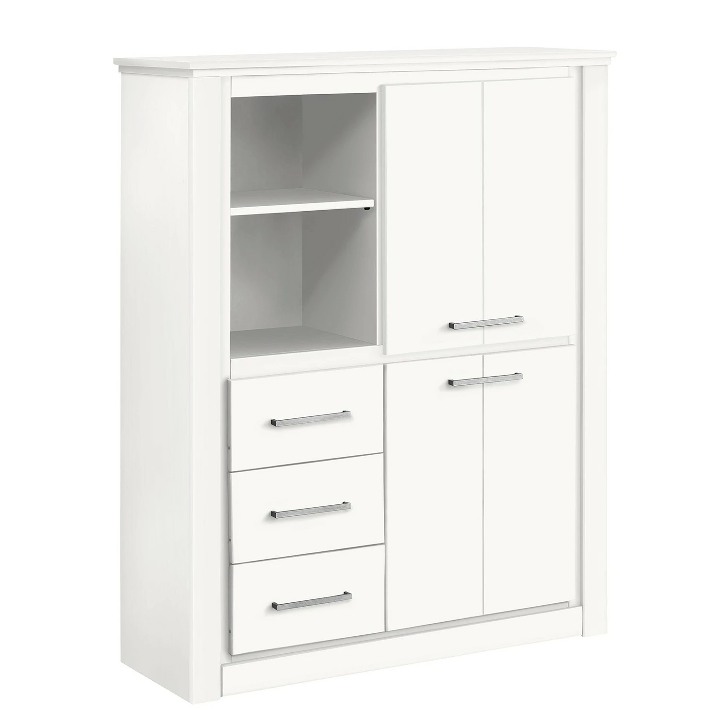 Ridgevalley Highboard Crottet - Kiefer massiv - Weiß 1 Ridgevalley Highboard Crottet - Kiefer massiv - Weiß