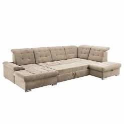 Loftscape Wohnlandschaft Montbel - Microfaser - Microfaser Ranu: Sand - Longchair davorstehend links / Ottomane rechts -WOHNZIMMERMÖBEL Verkäufe 1000241637 210127 18073000045 DETAILS P000000001000241637