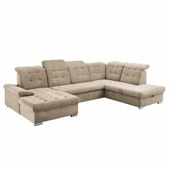 Loftscape Wohnlandschaft Montbel - Microfaser - Microfaser Ranu: Sand - Longchair davorstehend links / Ottomane rechts -WOHNZIMMERMÖBEL Verkäufe 1000241637 210127 18073200046 DETAILS P000000001000241637