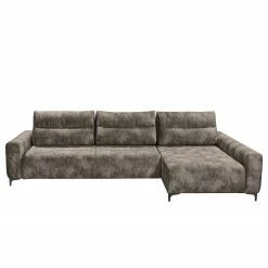 Loftscape Ecksofa Venouse - Samt - Samt Insa: Steingrau - Longchair davorstehend rechts -WOHNZIMMERMÖBEL Verkäufe 1000241693 210127 18194500533 DETAILS P000000001000241693