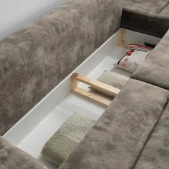 Loftscape Ecksofa Venouse - Samt - Samt Insa: Steingrau - Longchair davorstehend rechts -WOHNZIMMERMÖBEL Verkäufe 1000241693 210127 18195000536 DETAILS P000000001000241693