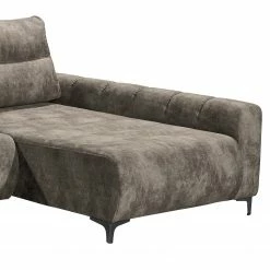 Loftscape Ecksofa Venouse - Samt - Samt Insa: Steingrau - Longchair davorstehend rechts -WOHNZIMMERMÖBEL Verkäufe 1000241693 210127 18195700540 DETAILS P000000001000241693