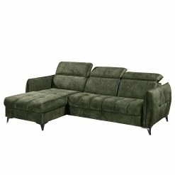 Loftscape Ecksofa Grillon - Samt - Samt Insa: Moosgrün