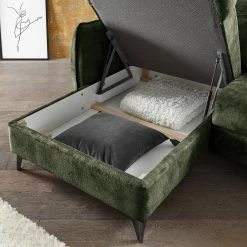 Loftscape Ecksofa Grillon - Samt - Samt Insa: Moosgrün -WOHNZIMMERMÖBEL Verkäufe 1000241734 210127 18340201016 DETAILS P000000001000241734