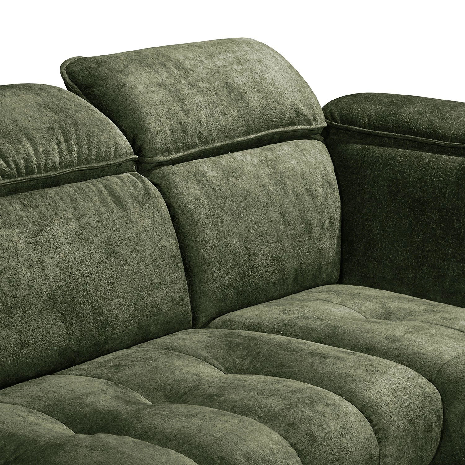 Loftscape Wohnlandschaft Grillon - Samt - Samt Insa: Moosgrün - Longchair davorstehend links / Ottomane rechts 12 Loftscape Wohnlandschaft Grillon - Samt - Samt Insa: Moosgrün - Longchair davorstehend links / Ottomane rechts – Bild 12