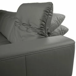 Fredriks Wohnlandschaft White Pine - Echtleder - Echtleder Mabra: Grau - Longchair davorstehend rechts / Ottomane links -WOHNZIMMERMÖBEL Verkäufe 1000241957 210208 14271400296 DETAILS P000000001000241957