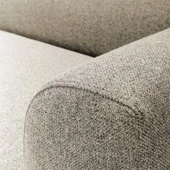 Studio Copenhagen Ecksofa Lussant - Flachgewebe Shina: Beige - Ottomane davorstehend links - Schwarz -WOHNZIMMERMÖBEL Verkäufe 1000242193 210217 08335700138 DETAILS P000000001000242193