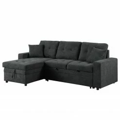 Loftscape Ecksofa Luglon - Webstoff - Anthrazit