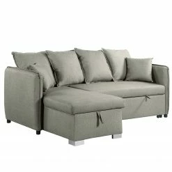 Loftscape Ecksofa Lillers - Webstoff - Hellgrau - Longchair davorstehend links -WOHNZIMMERMÖBEL Verkäufe 1000242710 210929 141229000110 DETAILS P000000001000242710