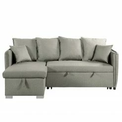 Loftscape Ecksofa Lillers - Webstoff - Hellgrau - Longchair davorstehend links -WOHNZIMMERMÖBEL Verkäufe 1000242710 210929 14122900077 DETAILS P000000001000242710