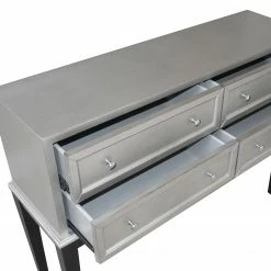 Red Living Kommode Vaunac - Matt Silber / Schwarz -WOHNZIMMERMÖBEL Verkäufe 1000242716 210121 07594600020 DETAILS P000000001000242716