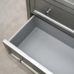 Red Living Kommode Vaunac - Matt Silber / Schwarz -WOHNZIMMERMÖBEL Verkäufe 1000242716 210121 08010000024 DETAILS P000000001000242716