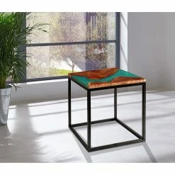 Wolf-Möbel Epoxidharz-Beistelltisch Tarnac - Harz / Metall - Grün -WOHNZIMMERMÖBEL Verkäufe 1000243171 210723 14014400005 MOOD DETAILS P000000001000243171 mood