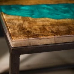 Wolf-Möbel Epoxidharz-Beistelltisch Tarnac - Harz / Metall - Grün -WOHNZIMMERMÖBEL Verkäufe 1000243171 220617 022 MOOD DETAILS P000000001000243171 mood